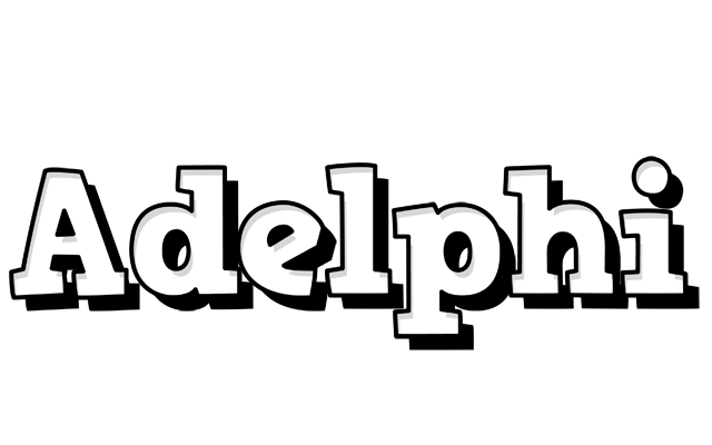 Adelphi snowing logo