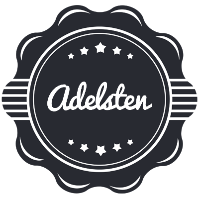Adelsten badge logo