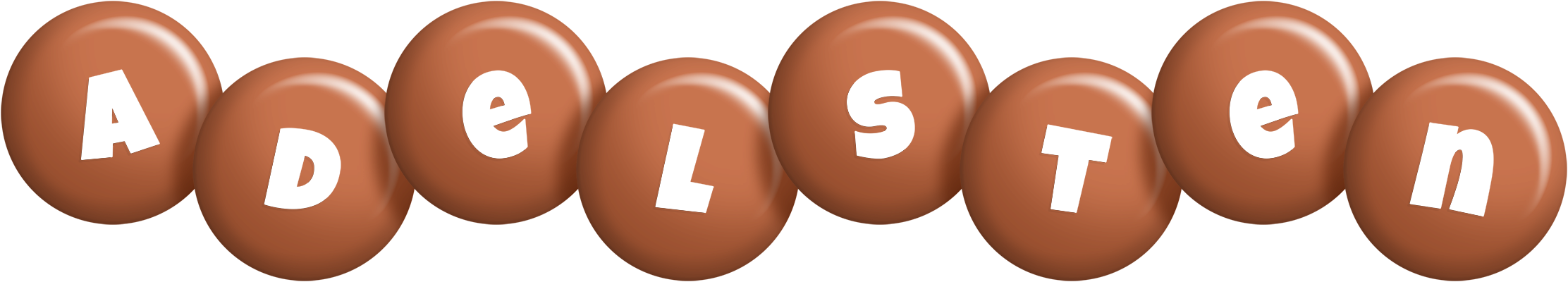 Adelsten candy-brown logo