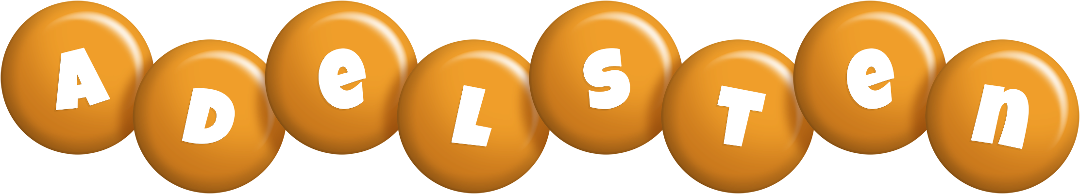 Adelsten candy-orange logo