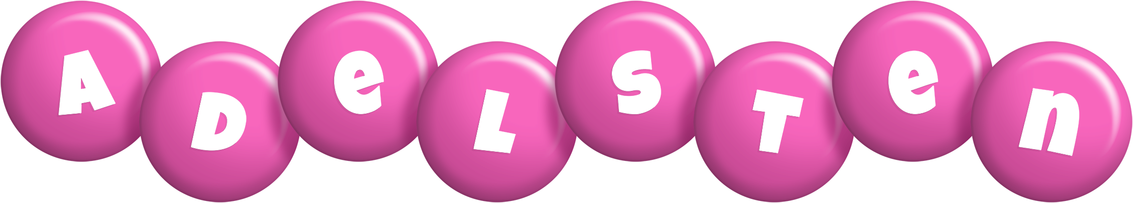 Adelsten candy-pink logo