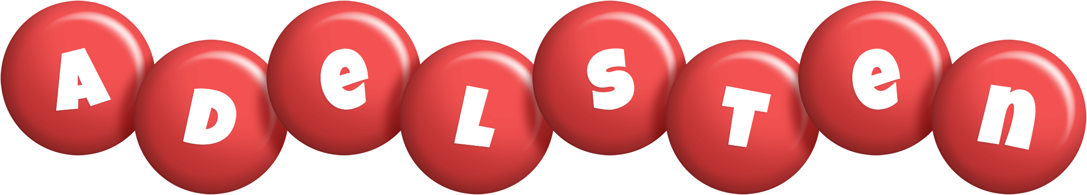 Adelsten candy-red logo