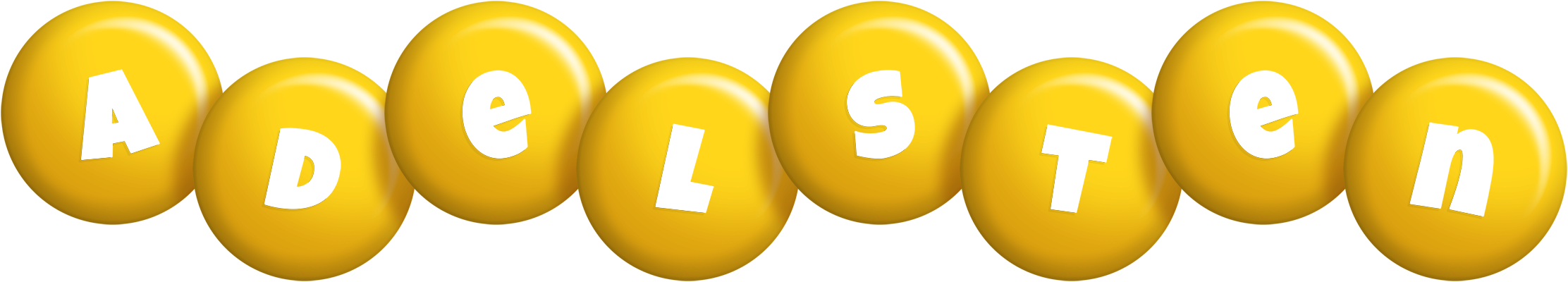 Adelsten candy-yellow logo