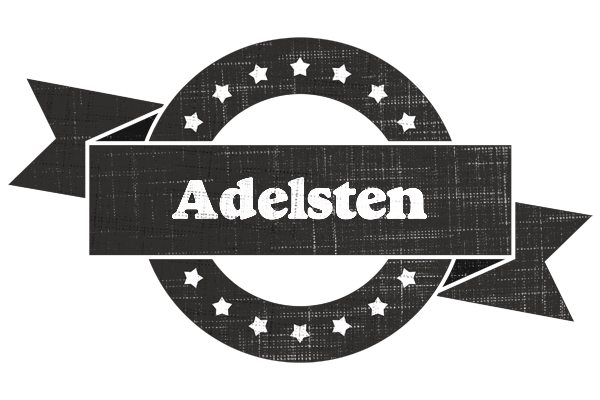 Adelsten grunge logo