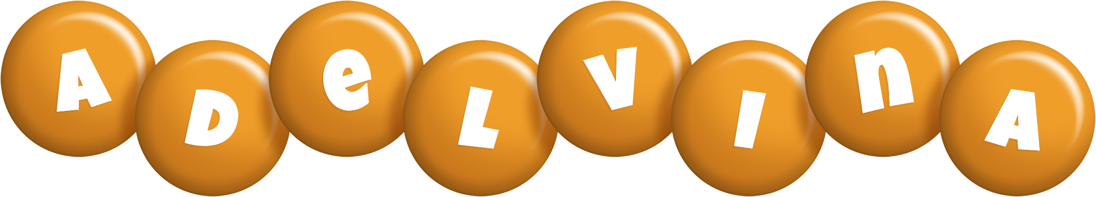 Adelvina candy-orange logo