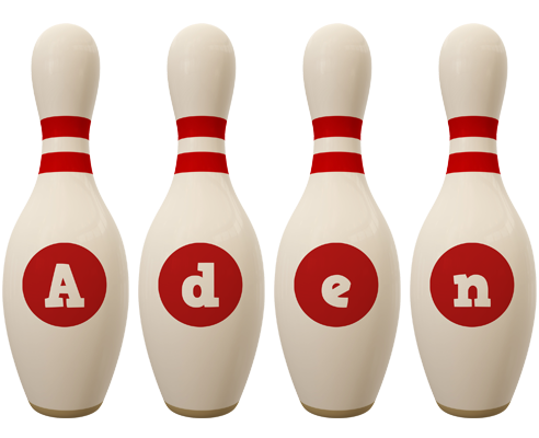 Aden bowling-pin logo
