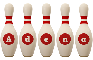 Adena bowling-pin logo