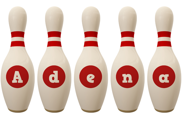 Adena bowling-pin logo