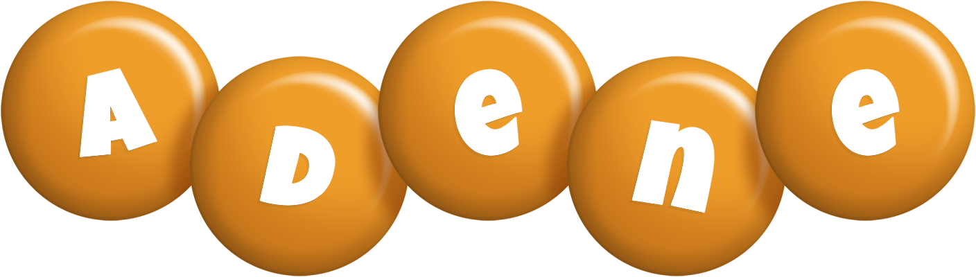 Adene candy-orange logo