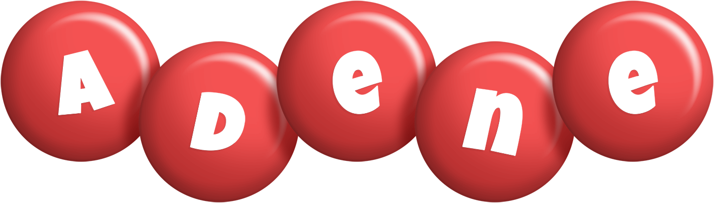 Adene candy-red logo
