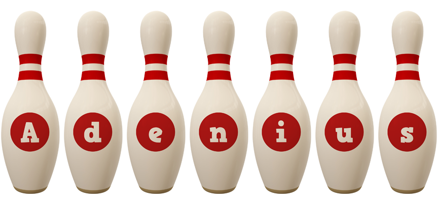 Adenius bowling-pin logo