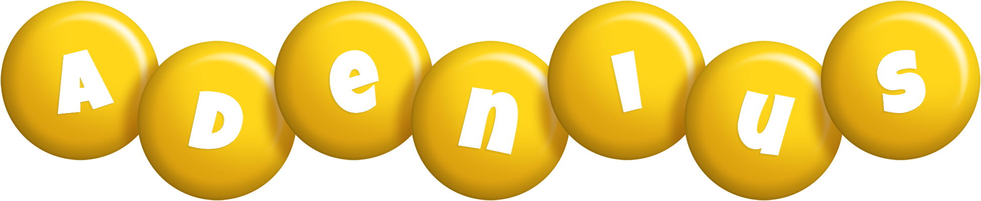 Adenius candy-yellow logo