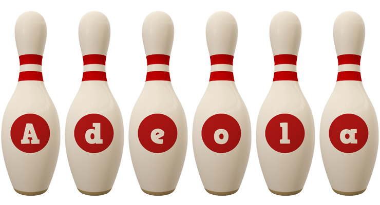 Adeola bowling-pin logo