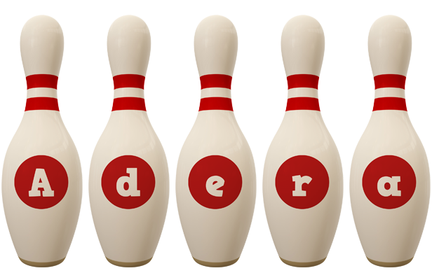 Adera bowling-pin logo