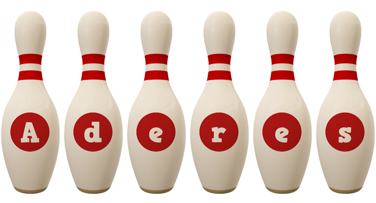 Aderes bowling-pin logo