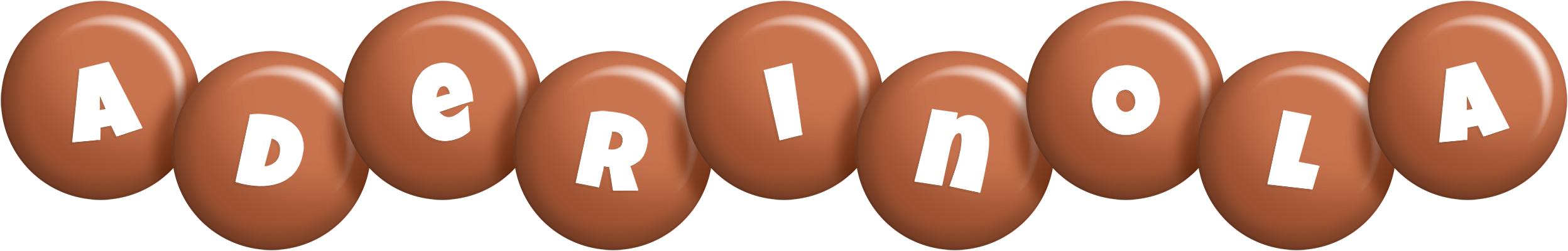 Aderinola candy-brown logo