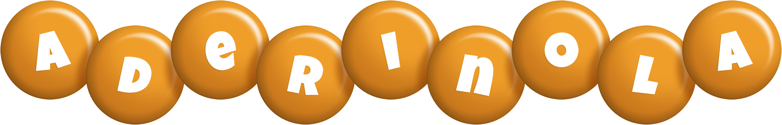 Aderinola candy-orange logo