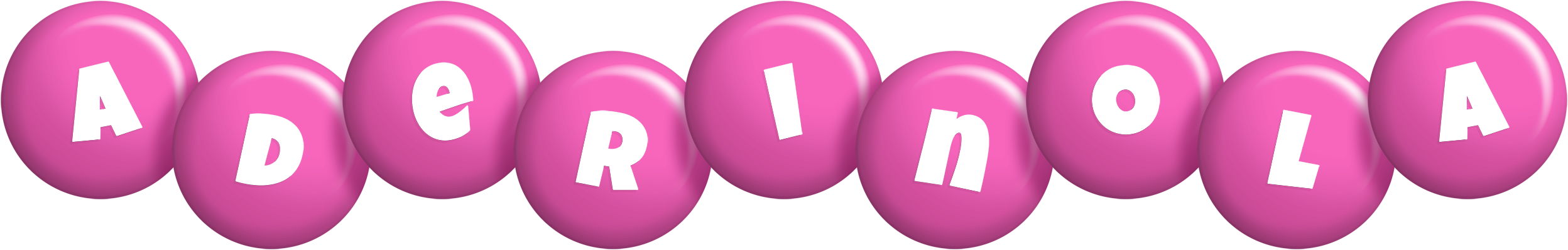 Aderinola candy-pink logo