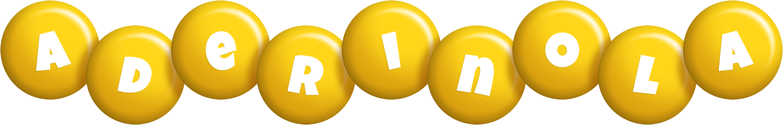 Aderinola candy-yellow logo