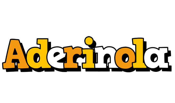 Aderinola cartoon logo