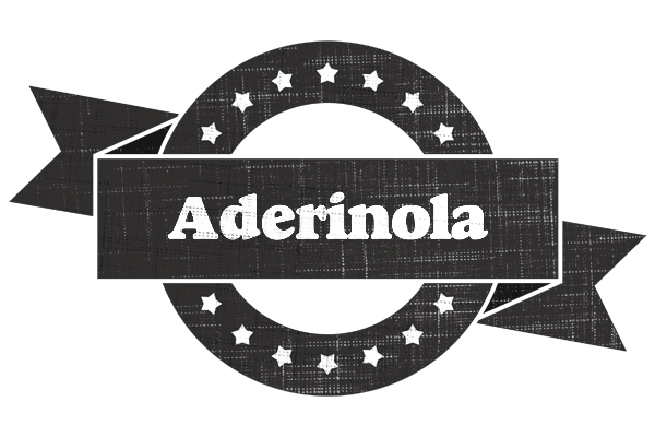 Aderinola grunge logo