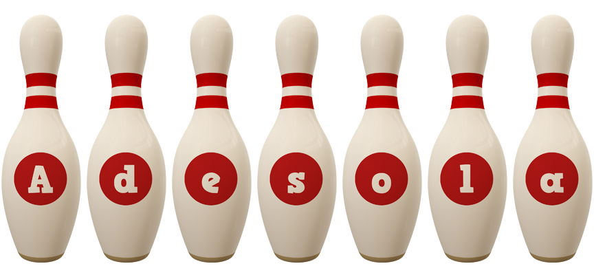 Adesola bowling-pin logo
