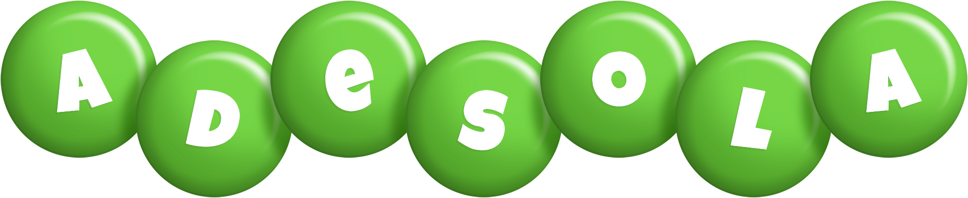 Adesola candy-green logo