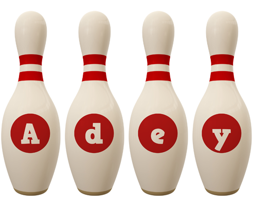 Adey bowling-pin logo