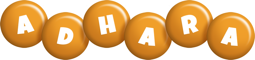Adhara candy-orange logo