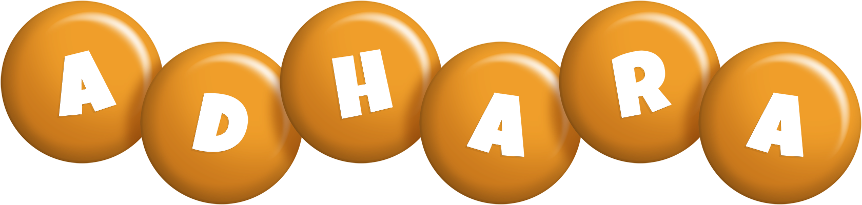 Adhara candy-orange logo