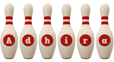 Adhira bowling-pin logo