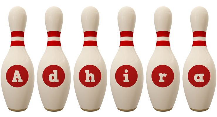 Adhira bowling-pin logo