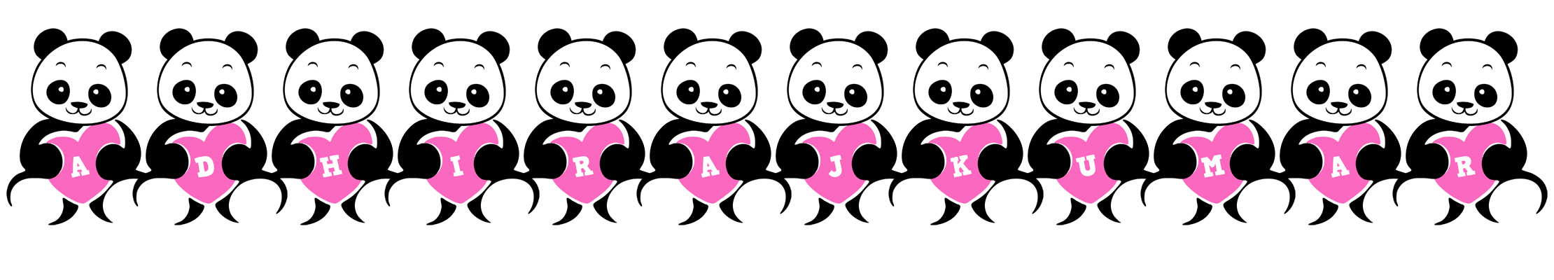 Adhirajkumar love-panda logo