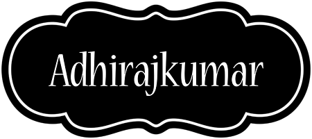 Adhirajkumar welcome logo
