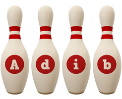 Adib bowling-pin logo