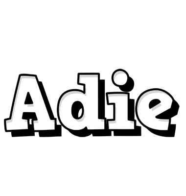 Adie snowing logo