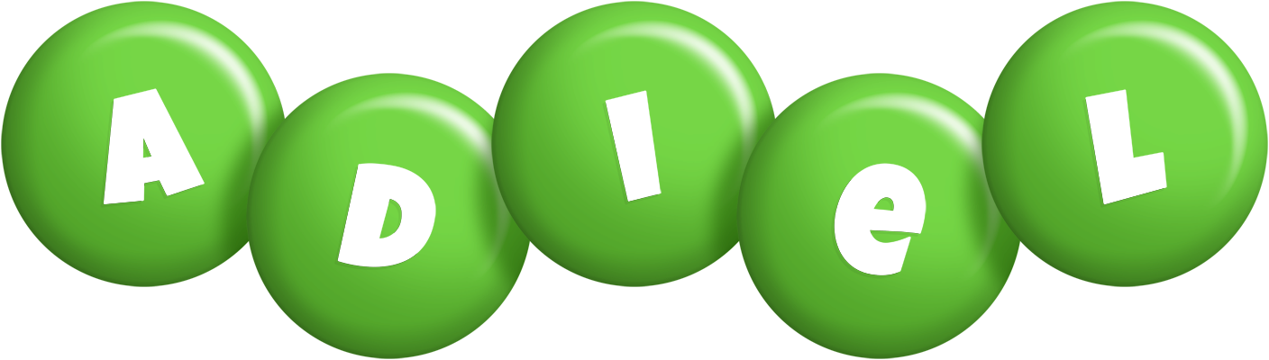 Adiel candy-green logo