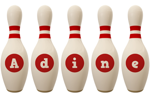 Adine bowling-pin logo