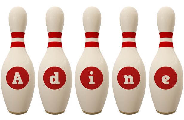 Adine bowling-pin logo