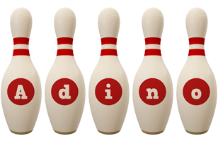 Adino bowling-pin logo