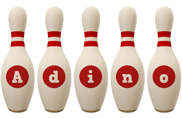 Adino bowling-pin logo