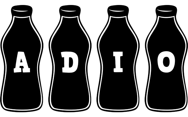 Adio bottle logo