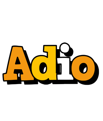 Adio cartoon logo