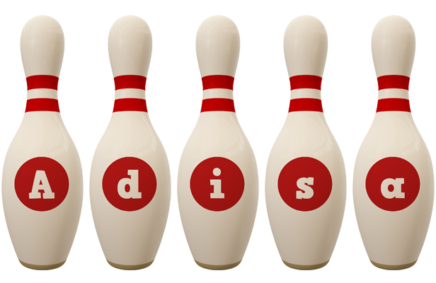 Adisa bowling-pin logo