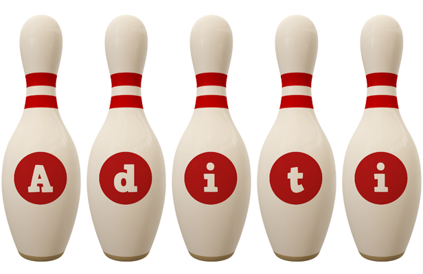 Aditi bowling-pin logo