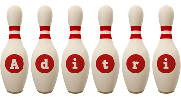 Aditri bowling-pin logo
