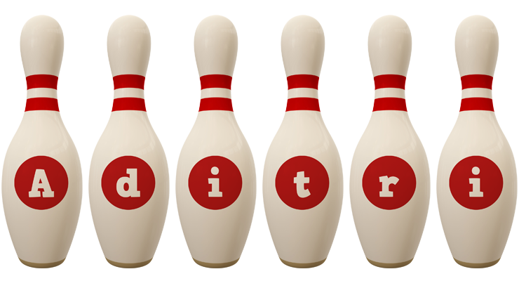 Aditri bowling-pin logo