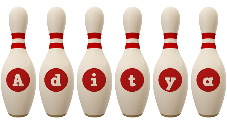 Aditya bowling-pin logo