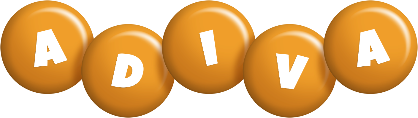 Adiva candy-orange logo