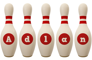 Adlan bowling-pin logo